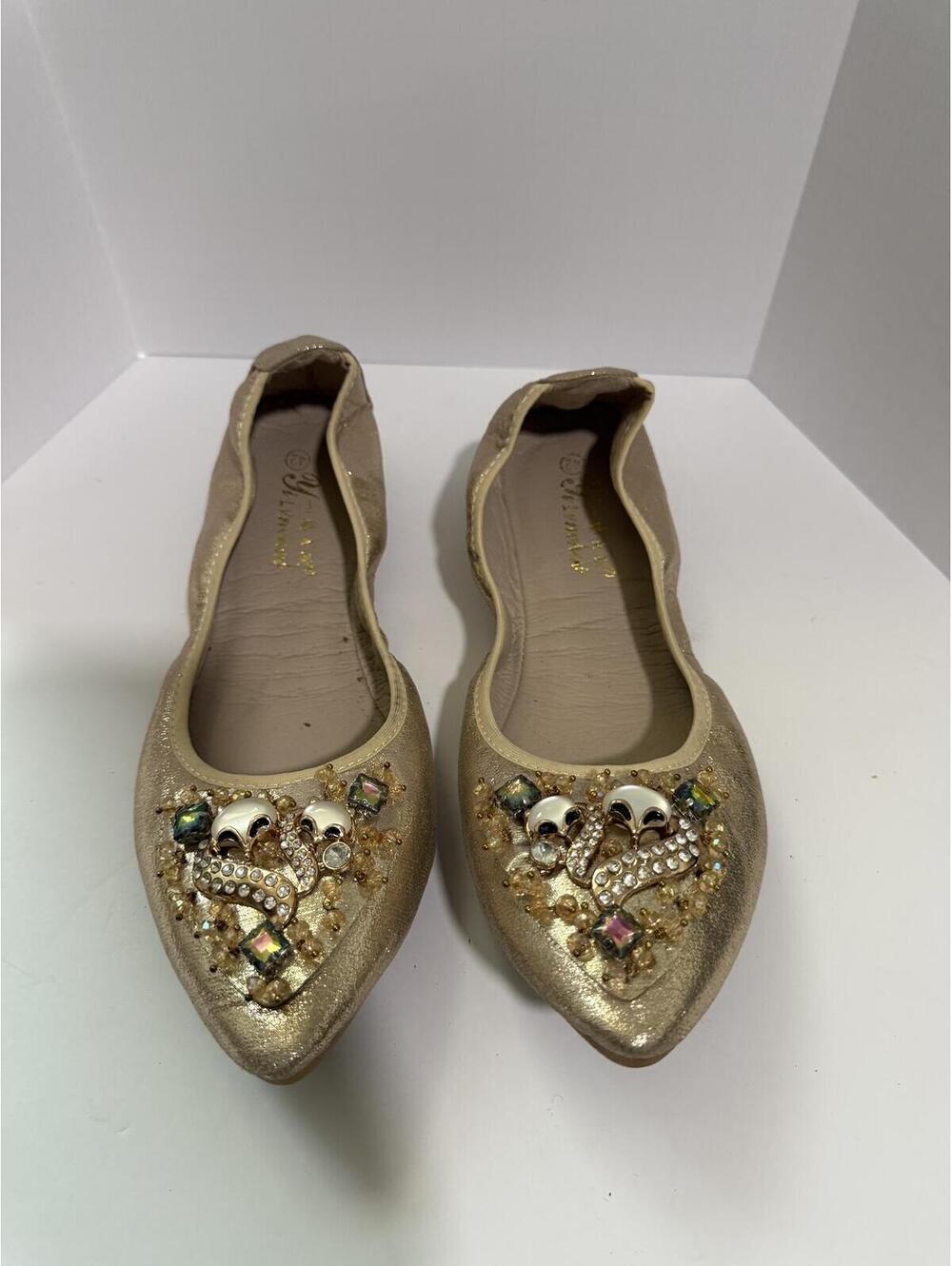 Ballet Slippers Gold with embellishments